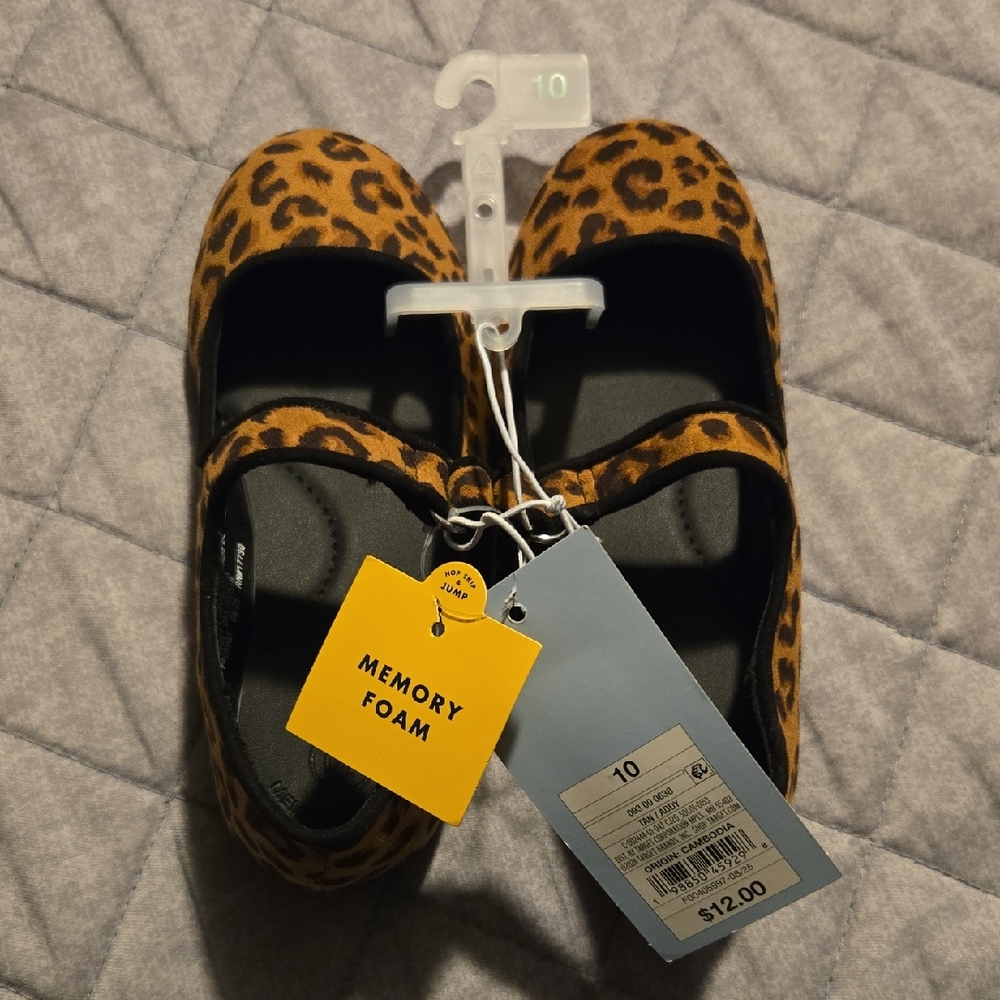NWT Toddler Leopard Print Mary Jane Cat & Jack Size 10T Shoes